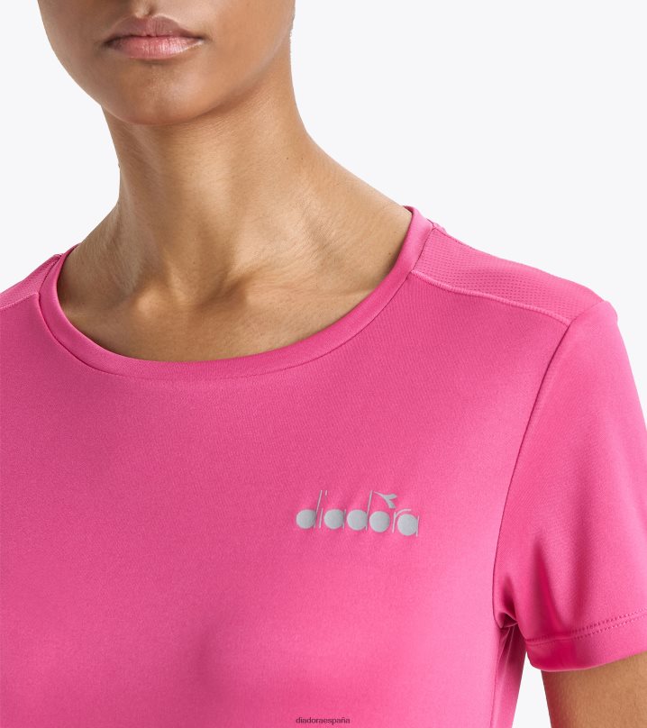 yo ss camiseta correr 8T8H4Z728 milenrama rosa mujer Diadora vestir