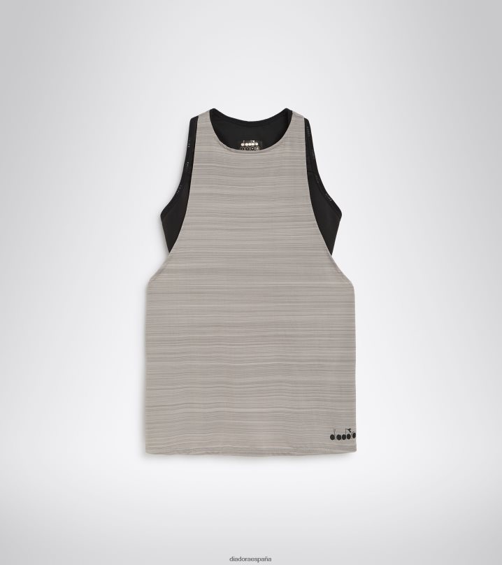 yo tanque doble ser un pie 8T8H4Z616 plata metalizada mujer Diadora vestir