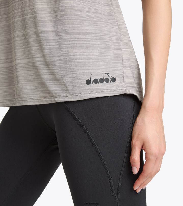 yo tanque doble ser un pie 8T8H4Z616 plata metalizada mujer Diadora vestir