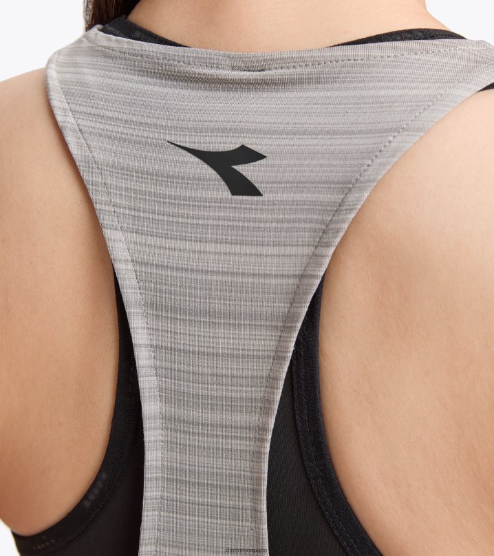 yo tanque doble ser un pie 8T8H4Z616 plata metalizada mujer Diadora vestir