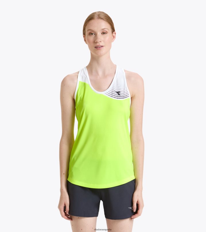 yo tribunal de tanques 8T8H4Z720 amarillo fluo dd mujer Diadora vestir