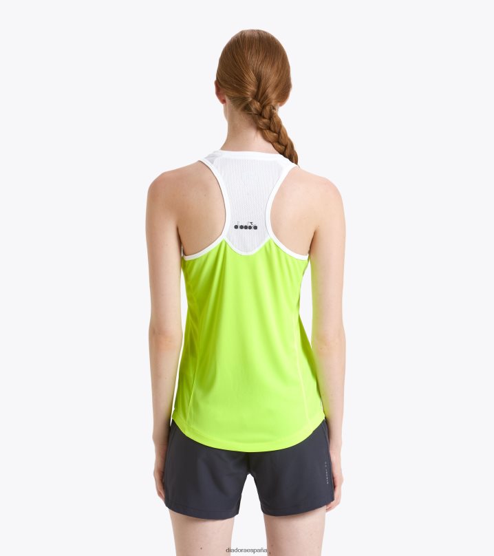 yo tribunal de tanques 8T8H4Z720 amarillo fluo dd mujer Diadora vestir