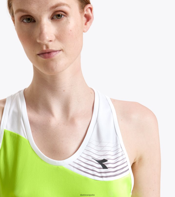 yo tribunal de tanques 8T8H4Z720 amarillo fluo dd mujer Diadora vestir