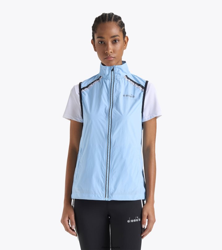 yo chaleco plegable 8T8H4Z618 bebe azul brillante mujer Diadora vestir