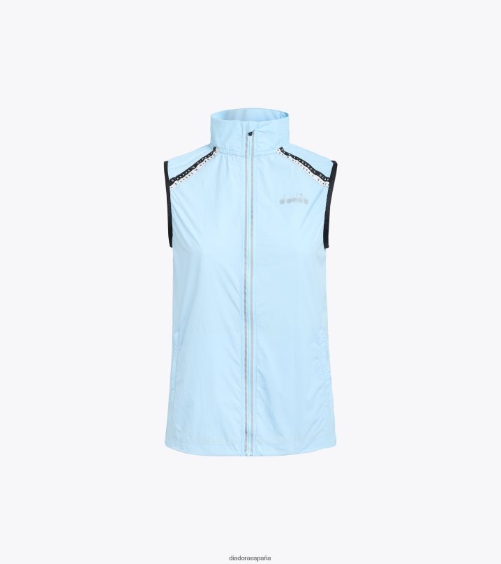yo chaleco plegable 8T8H4Z618 bebe azul brillante mujer Diadora vestir