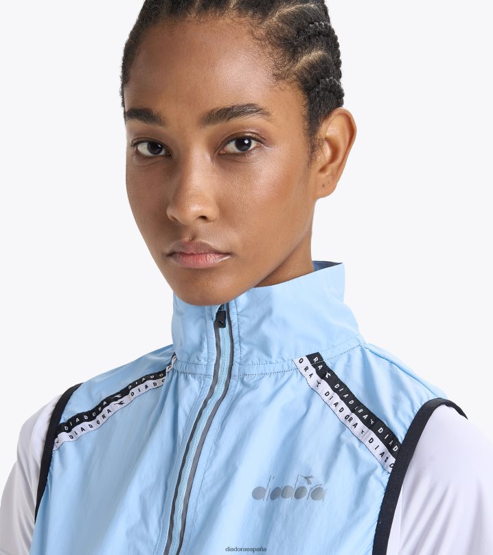 yo chaleco plegable 8T8H4Z618 bebe azul brillante mujer Diadora vestir
