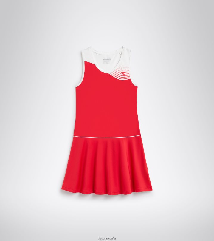 yo vestido de corte 8T8H4Z634 tomate rojo mujer Diadora vestir