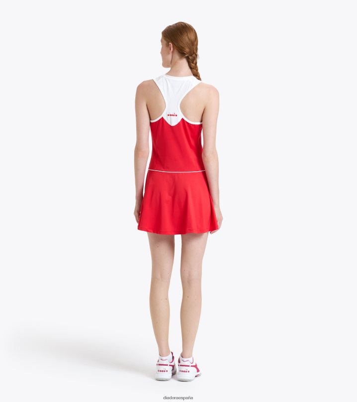 yo vestido de corte 8T8H4Z634 tomate rojo mujer Diadora vestir