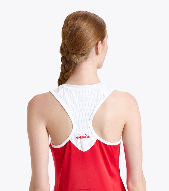 yo vestido de corte 8T8H4Z634 tomate rojo mujer Diadora vestir