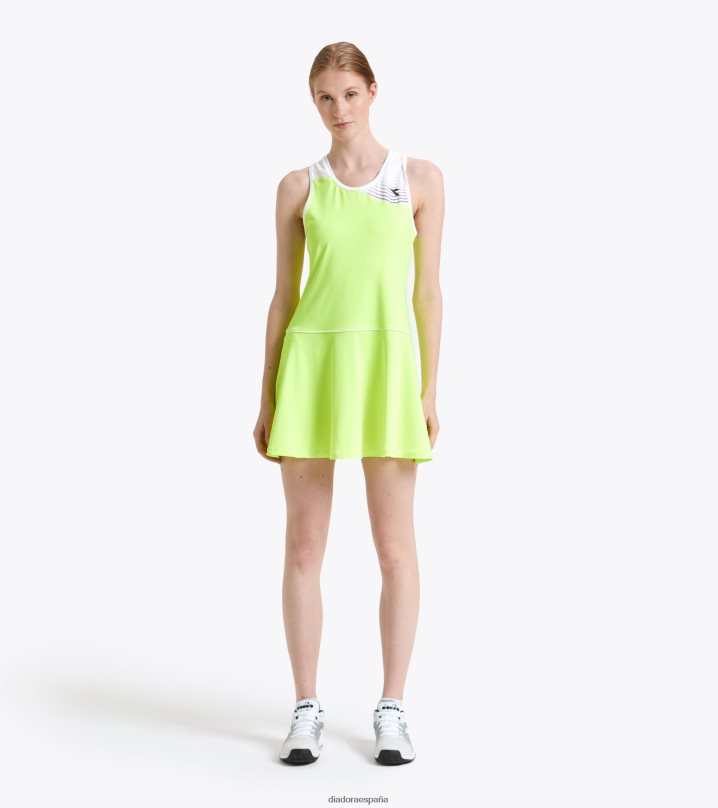 yo vestido de corte 8T8H4Z637 amarillo fluo dd mujer Diadora vestir