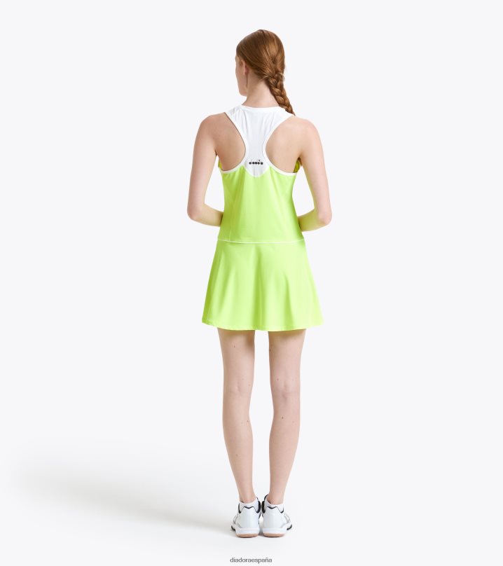 yo vestido de corte 8T8H4Z637 amarillo fluo dd mujer Diadora vestir