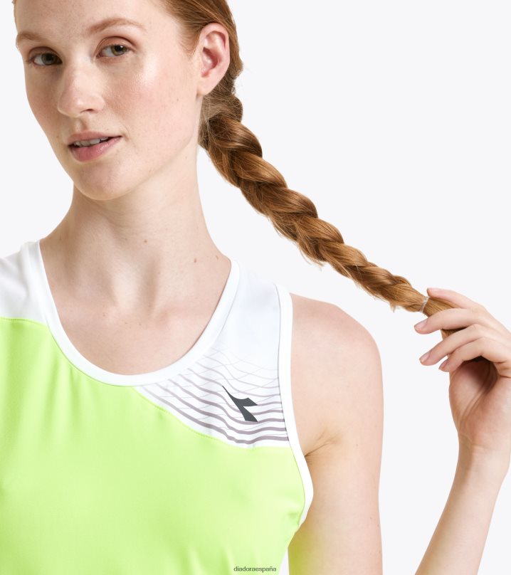 yo vestido de corte 8T8H4Z637 amarillo fluo dd mujer Diadora vestir