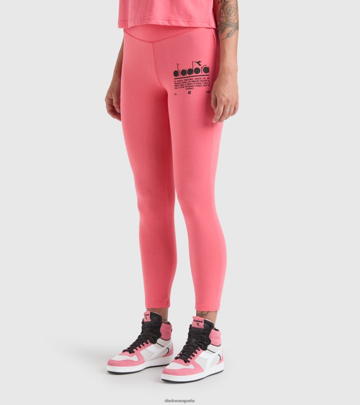 yo manifiesto de polainas 8T8H4Z639 Rosa de té mujer Diadora vestir