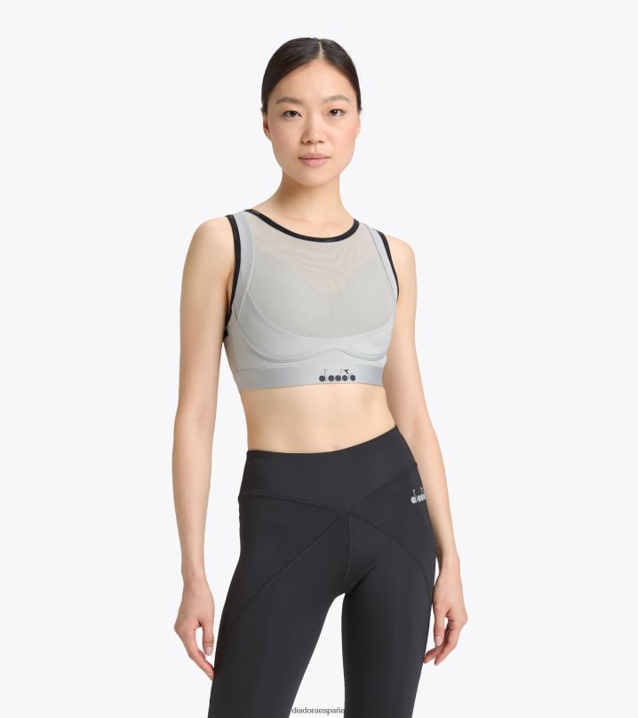 yo sujetador medio alto 8T8H4Z632 plata metalizada mujer Diadora vestir