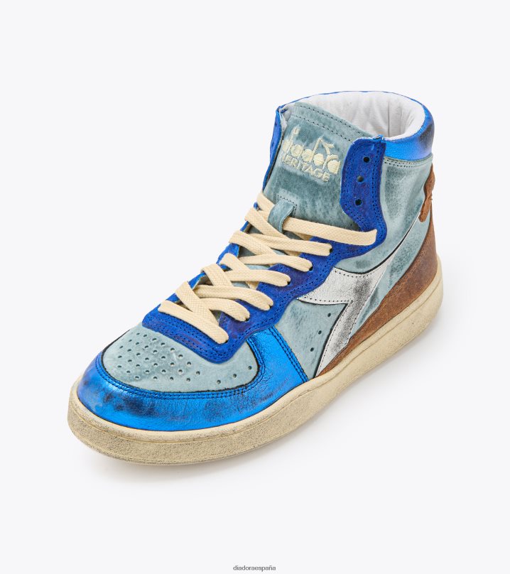 mi cesta metal piel de cerdo usado wn 8T8H4Z537 azul claro de las estrellas mujer Diadora zapatos