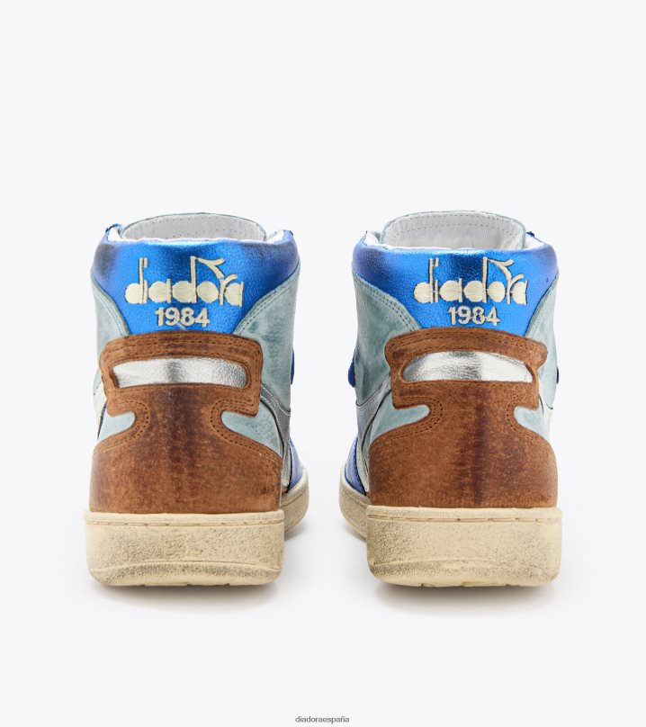 mi cesta metal piel de cerdo usado wn 8T8H4Z537 azul claro de las estrellas mujer Diadora zapatos