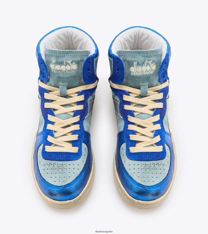 mi cesta metal piel de cerdo usado wn 8T8H4Z537 azul claro de las estrellas mujer Diadora zapatos