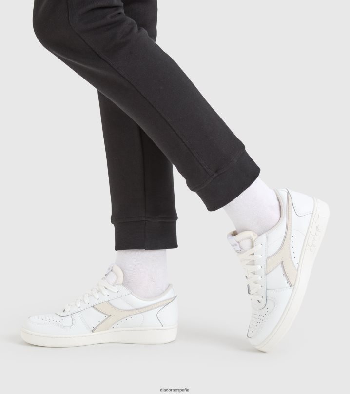 canasta magica baja cuero wn 8T8H4Z597 mármol blanco/lila mujer Diadora zapatos