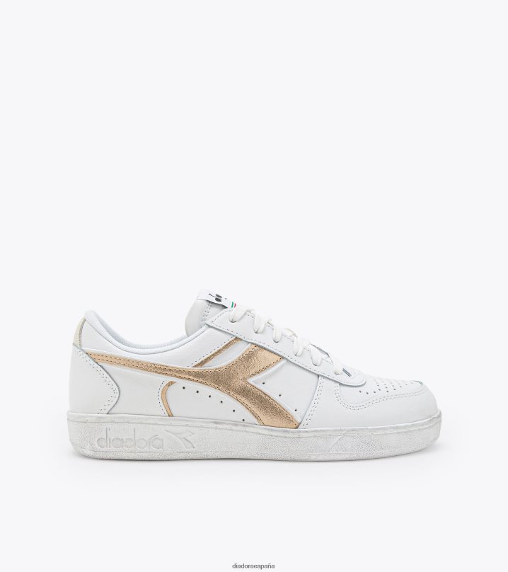 canasta magica baja metal wn 8T8H4Z587 blanco/almendra escarchada mujer Diadora zapatos