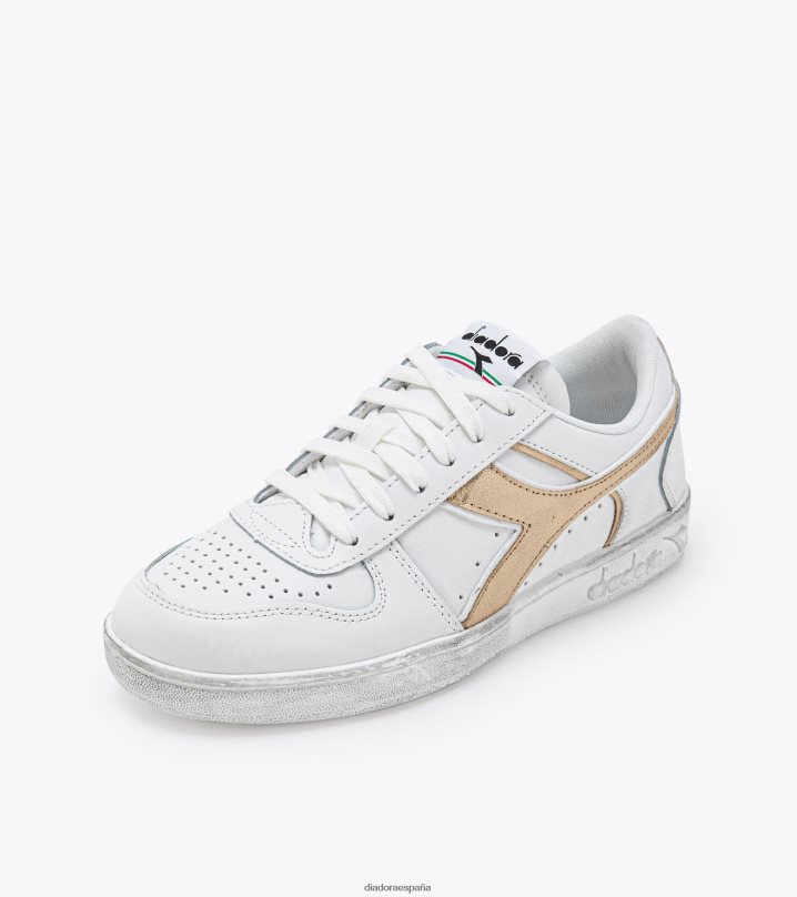 canasta magica baja metal wn 8T8H4Z587 blanco/almendra escarchada mujer Diadora zapatos