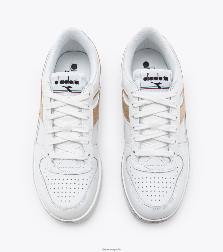 canasta magica baja metal wn 8T8H4Z587 blanco/almendra escarchada mujer Diadora zapatos