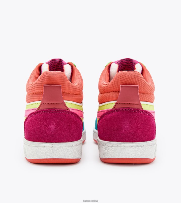 canasta magica demi croco wn 8T8H4Z568 blanco/cabaret/verde daiquiri mujer Diadora zapatos