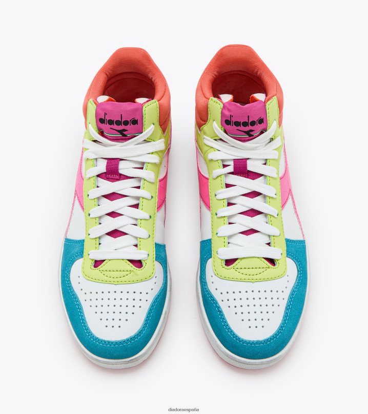 canasta magica demi croco wn 8T8H4Z568 blanco/cabaret/verde daiquiri mujer Diadora zapatos