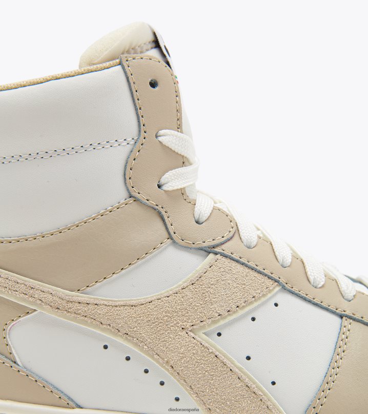 canasta magica mid cuero wn 8T8H4Z572 abedul blanco/beige mujer Diadora zapatos