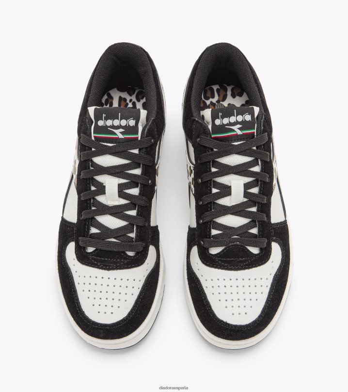 cesta mágica baja pantera wn 8T8H4Z577 blanco negro mujer Diadora zapatos