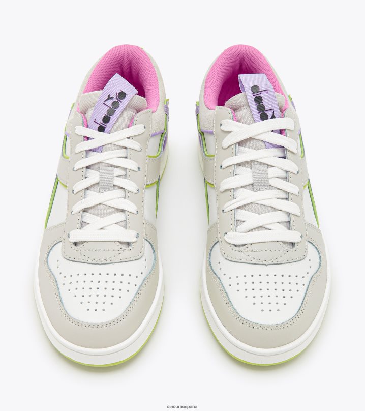 cesta mágica etiqueta baja wn 8T8H4Z592 blanco/verde daiquirí mujer Diadora zapatos