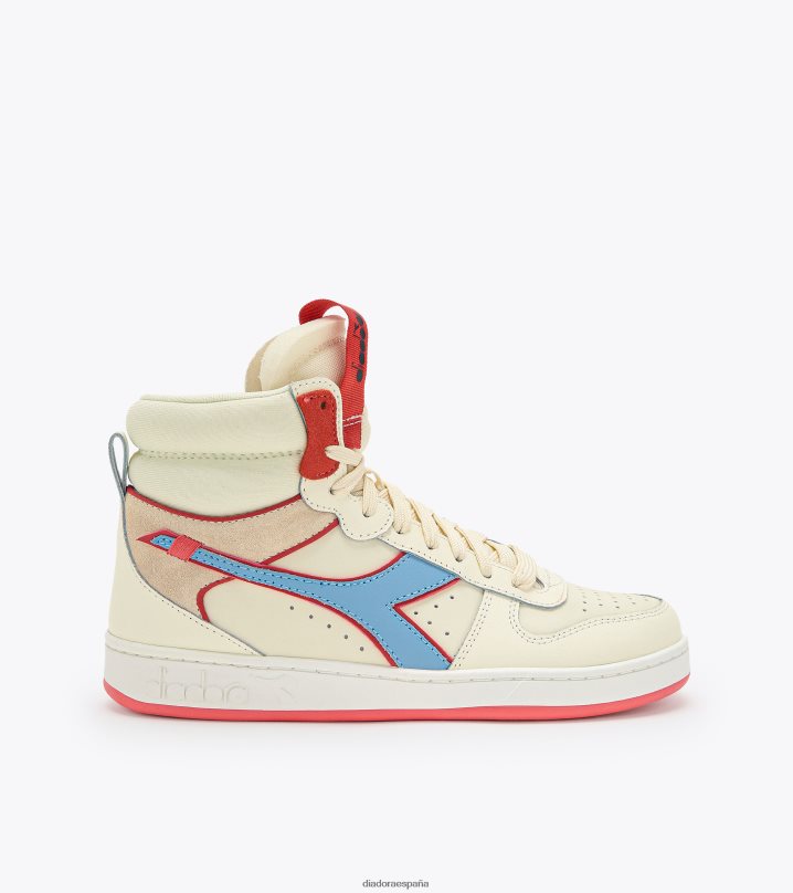 cesta mágica mid label wn 8T8H4Z575 blanco prístino/gris cielo mujer Diadora zapatos