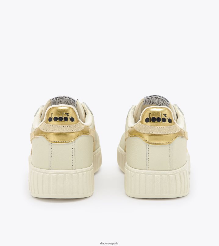 juego de paso premium de cuero caído 8T8H4Z578 rocío blanco/congelado mujer Diadora zapatos