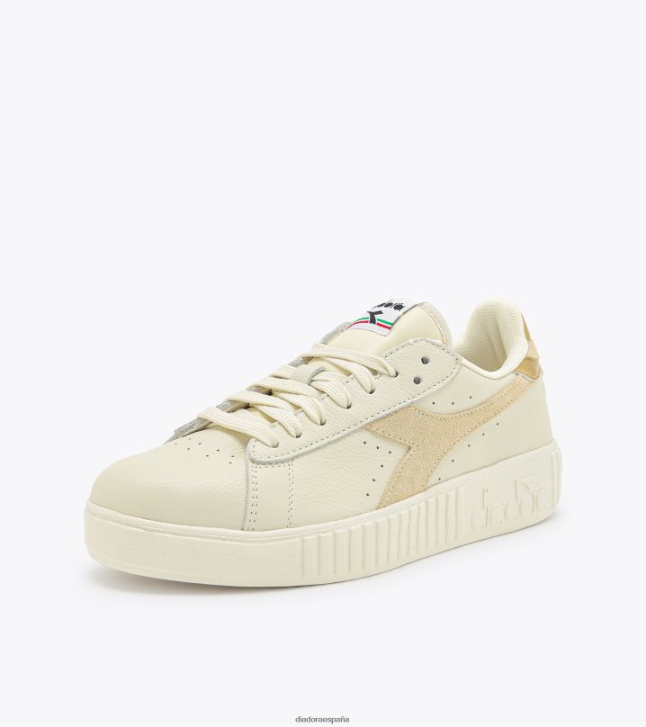 juego de paso premium de cuero caído 8T8H4Z578 rocío blanco/congelado mujer Diadora zapatos