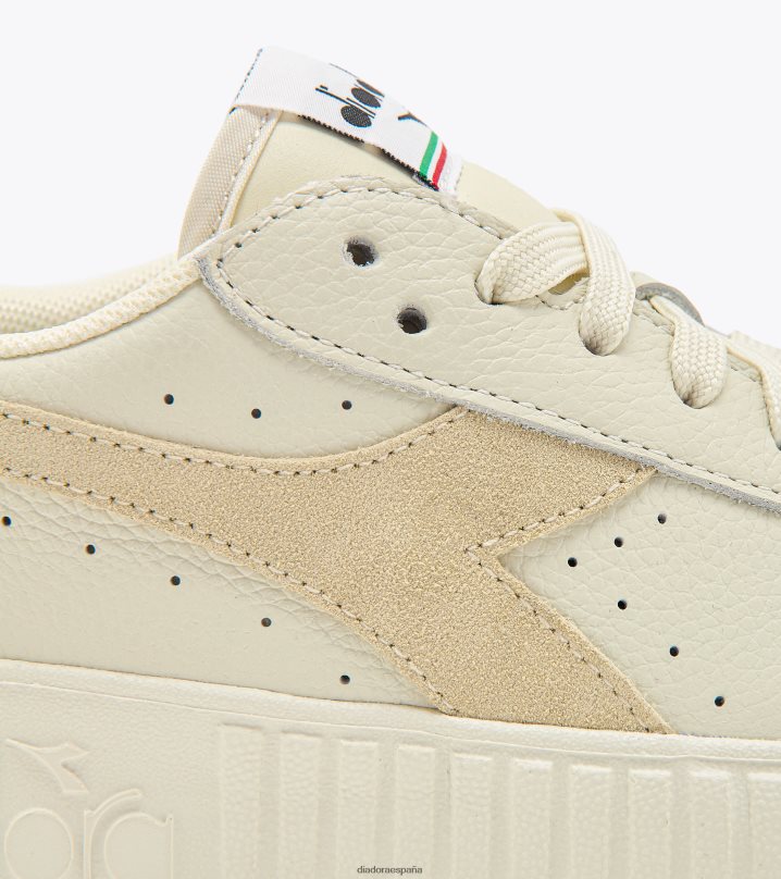 juego de paso premium de cuero caído 8T8H4Z578 rocío blanco/congelado mujer Diadora zapatos