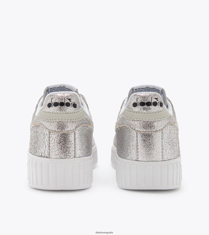 juego paso premium metal 8T8H4Z588 plata blanca mujer Diadora zapatos