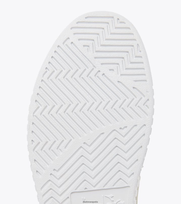 juego paso premium metal 8T8H4Z588 plata blanca mujer Diadora zapatos