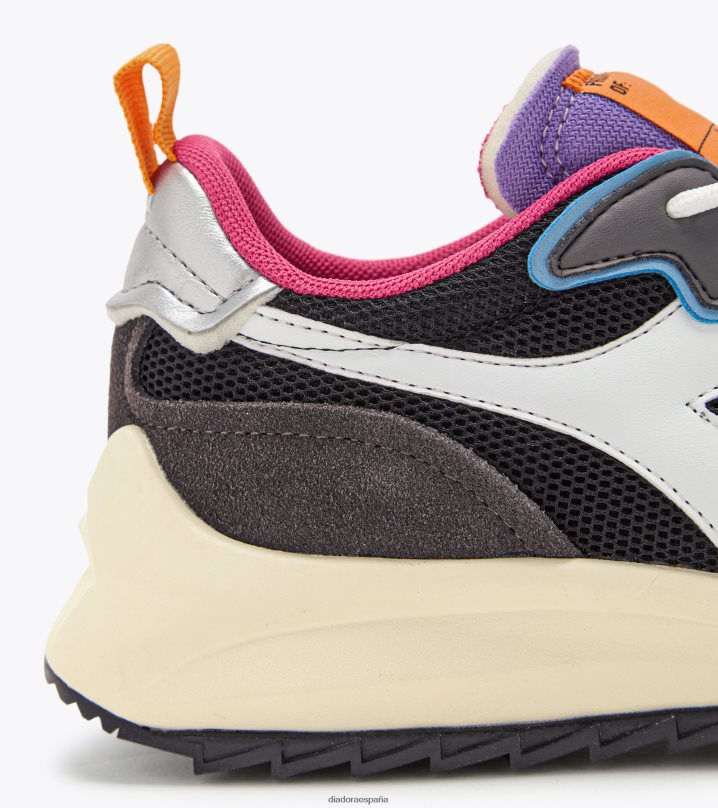 malla de gamuza alegre 8T8H4Z584 negro/gris gaviota oscuro mujer Diadora zapatos