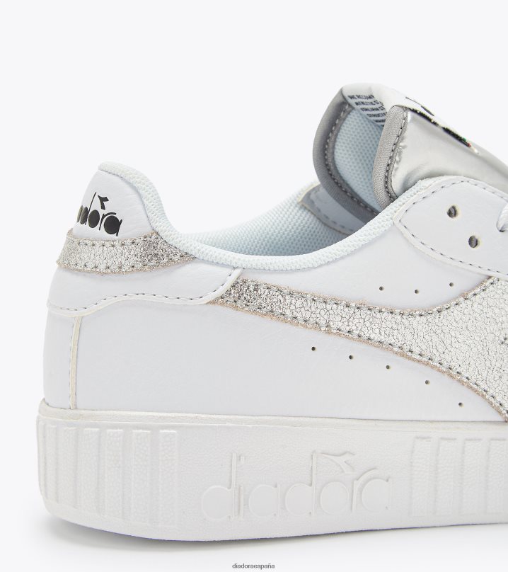 paso de juego premium 8T8H4Z596 plata blanca mujer Diadora zapatos
