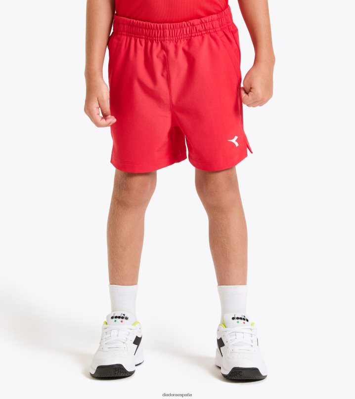 j. cancha corta 8T8H4Z942 tomate rojo Niños Diadora vestir