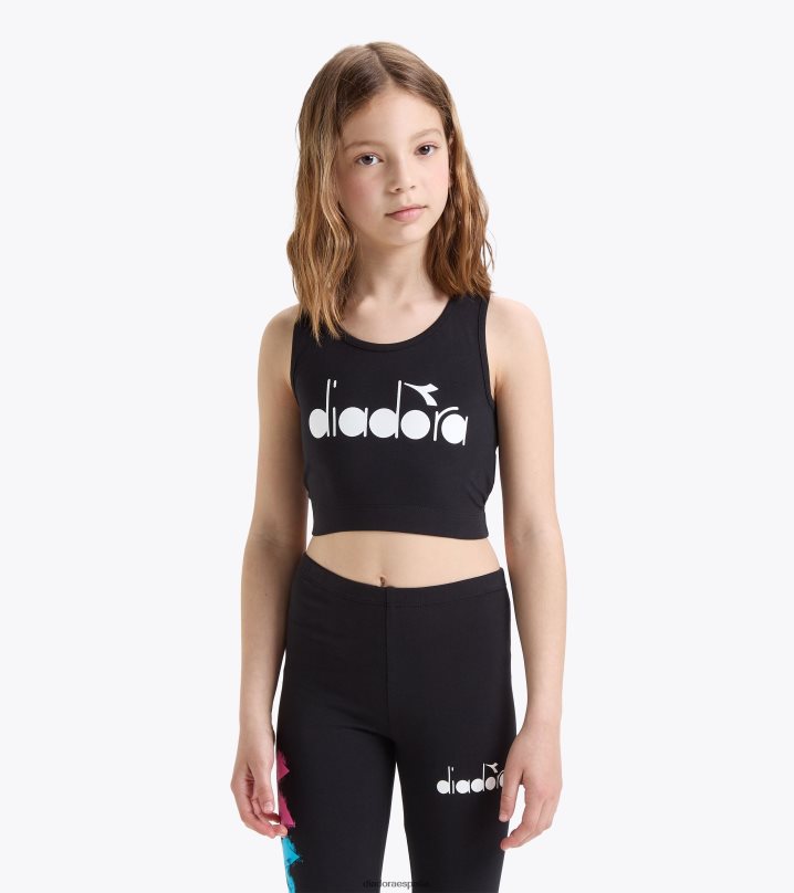 color de agua jg.crop top 8T8H4Z876 negro chicas Diadora vestir