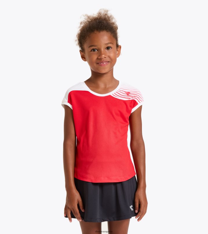 gramo. corte de camiseta 8T8H4Z951 tomate rojo chicas Diadora vestir