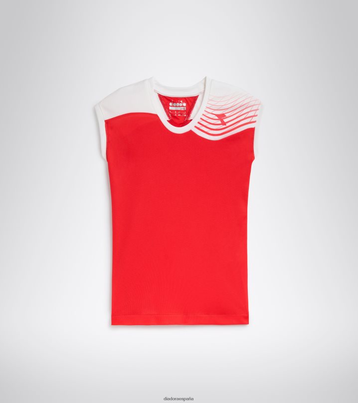 gramo. corte de camiseta 8T8H4Z951 tomate rojo chicas Diadora vestir