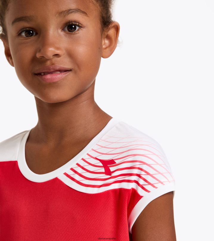 gramo. corte de camiseta 8T8H4Z951 tomate rojo chicas Diadora vestir