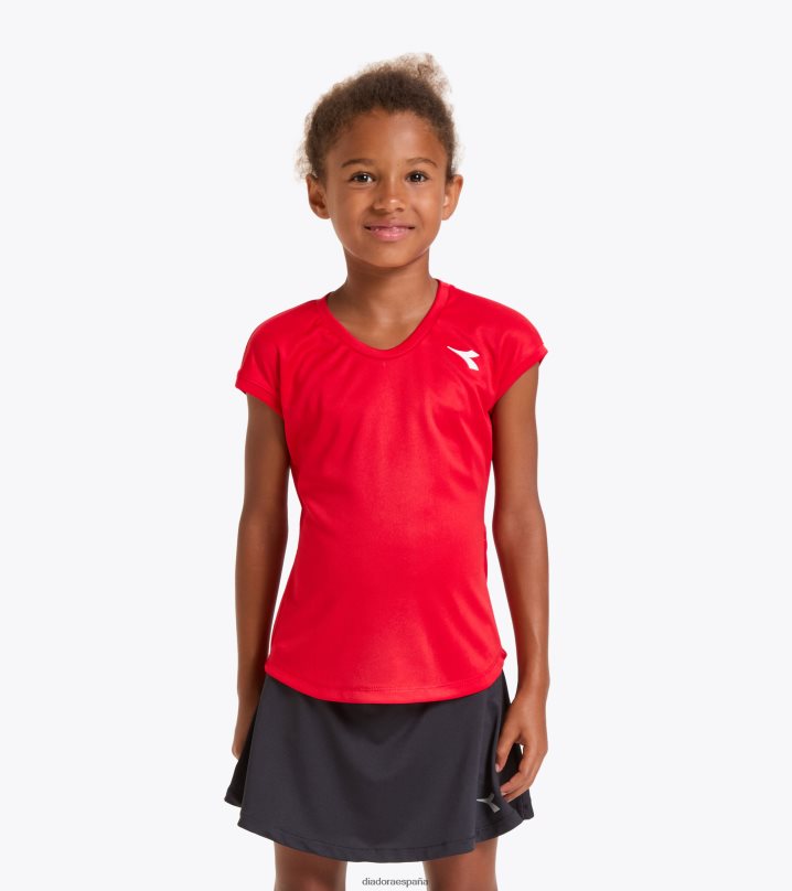 gramo. equipo de camiseta 8T8H4Z974 tomate rojo chicas Diadora vestir