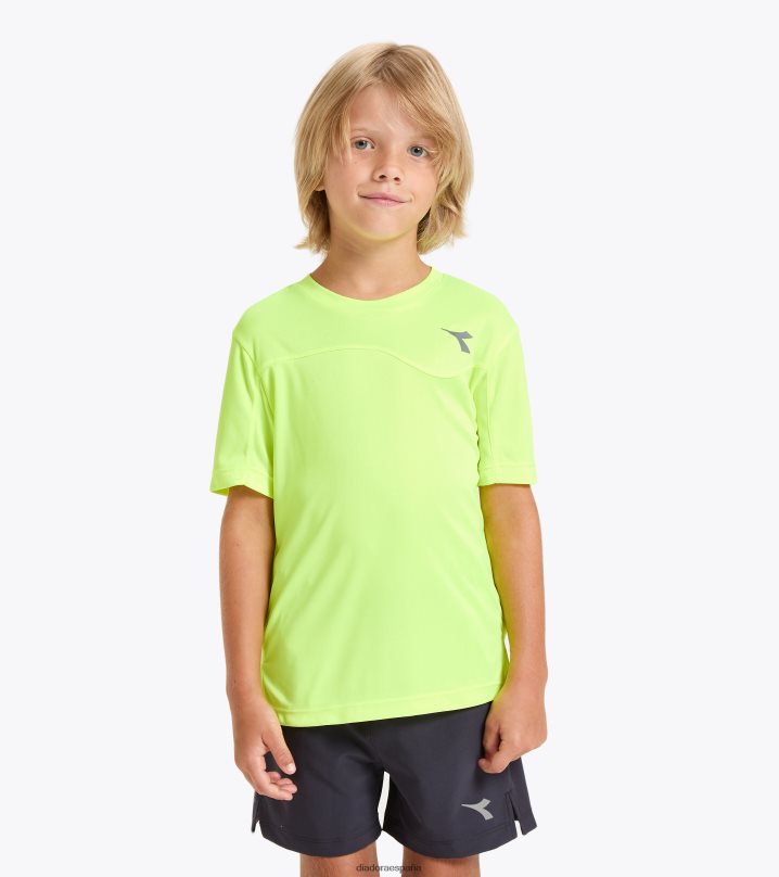 j. equipo de camiseta 8T8H4Z981 amarillo fluo dd Niños Diadora vestir