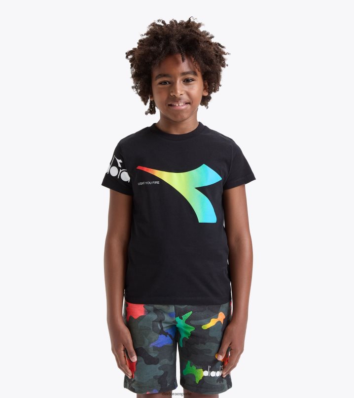 jb.t-shirt ss fregio acuarela 8T8H4Z879 negro Niños Diadora vestir