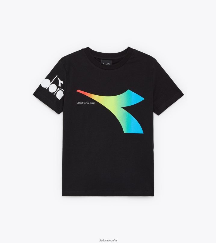jb.t-shirt ss fregio acuarela 8T8H4Z879 negro Niños Diadora vestir