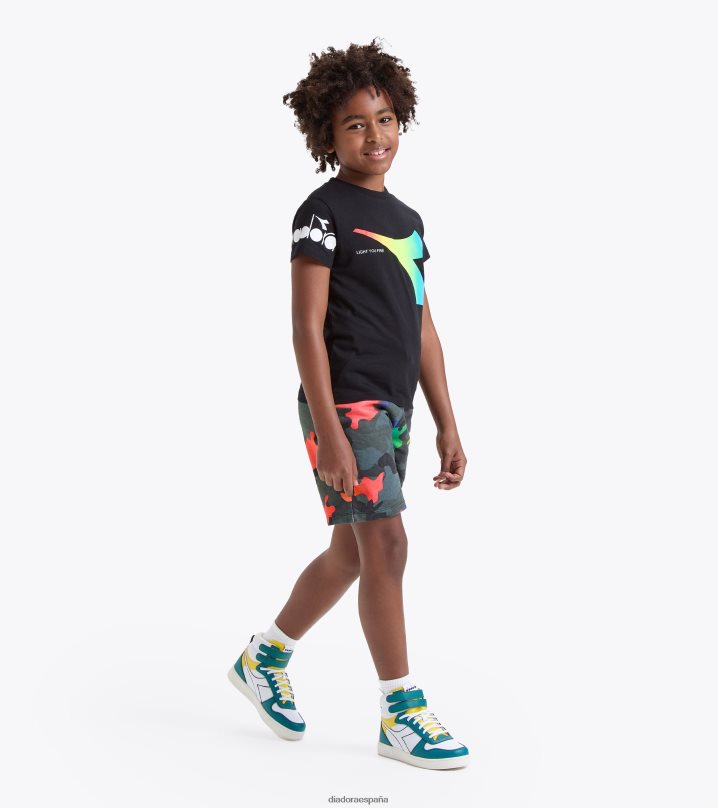 jb.t-shirt ss fregio acuarela 8T8H4Z879 negro Niños Diadora vestir