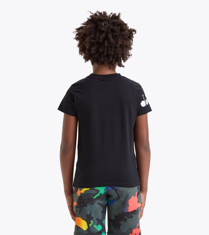 jb.t-shirt ss fregio acuarela 8T8H4Z879 negro Niños Diadora vestir