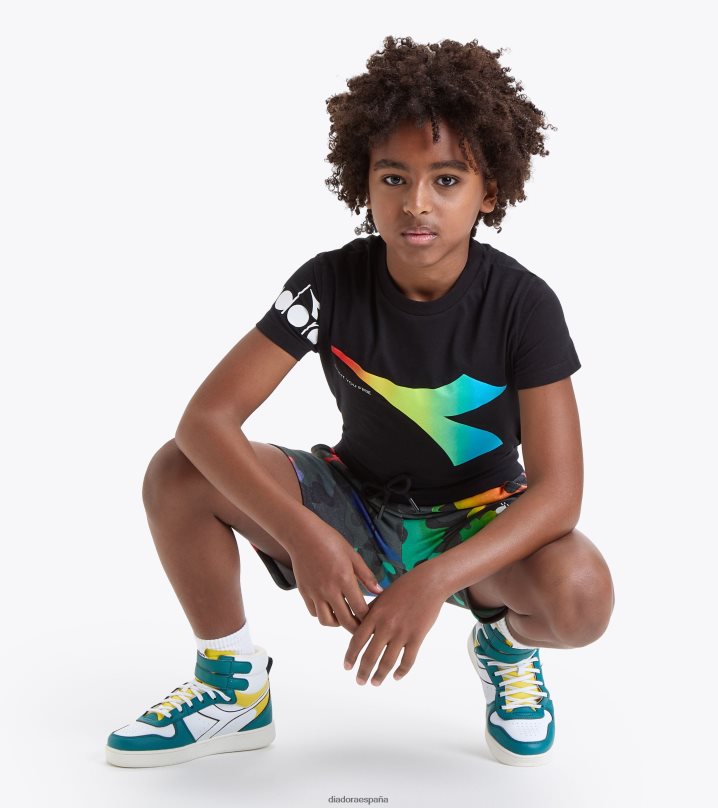 jb.t-shirt ss fregio acuarela 8T8H4Z879 negro Niños Diadora vestir